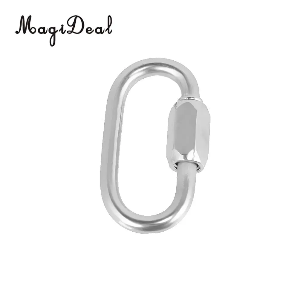 MagiDeal Safety 5 мм 316 цепь из нержавеющей стали быстроразъемный морской карабин SWL 450