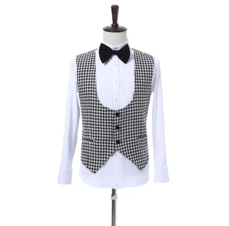 FOLOBE/белые и черные свадебные костюмы с воротником Мужской костюм Homme Mariage Masculino Terno