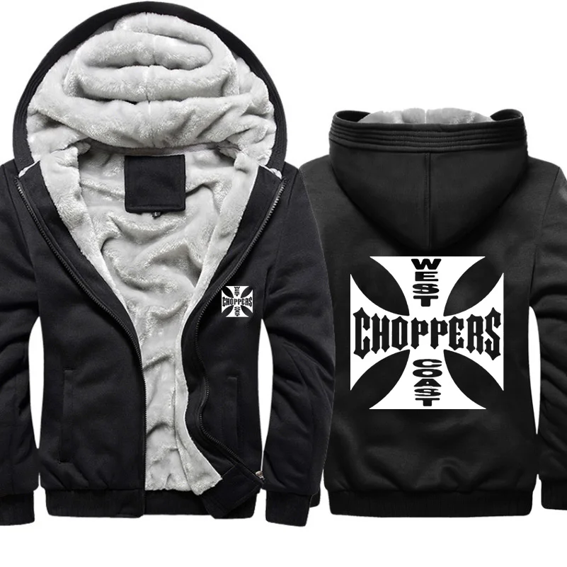 West Coast Choppers печатные хип хоп для мужчин кофты толстовки зимнее теплое пальто из