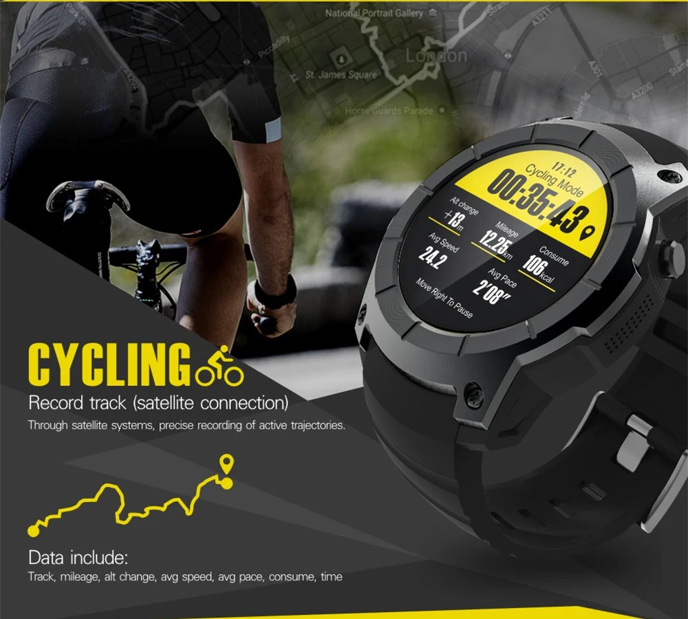 GPS SmartWatch Men Women GSM GPRS Bluetooth reloj Heart Rate Speed Fitness Tracker Clock 2G SIM Card Smartphone VS Amazfit Watch |