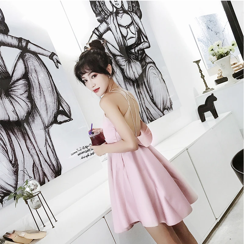 Женское облегающее платье на бретельках с открытой спиной повседневное пляжное