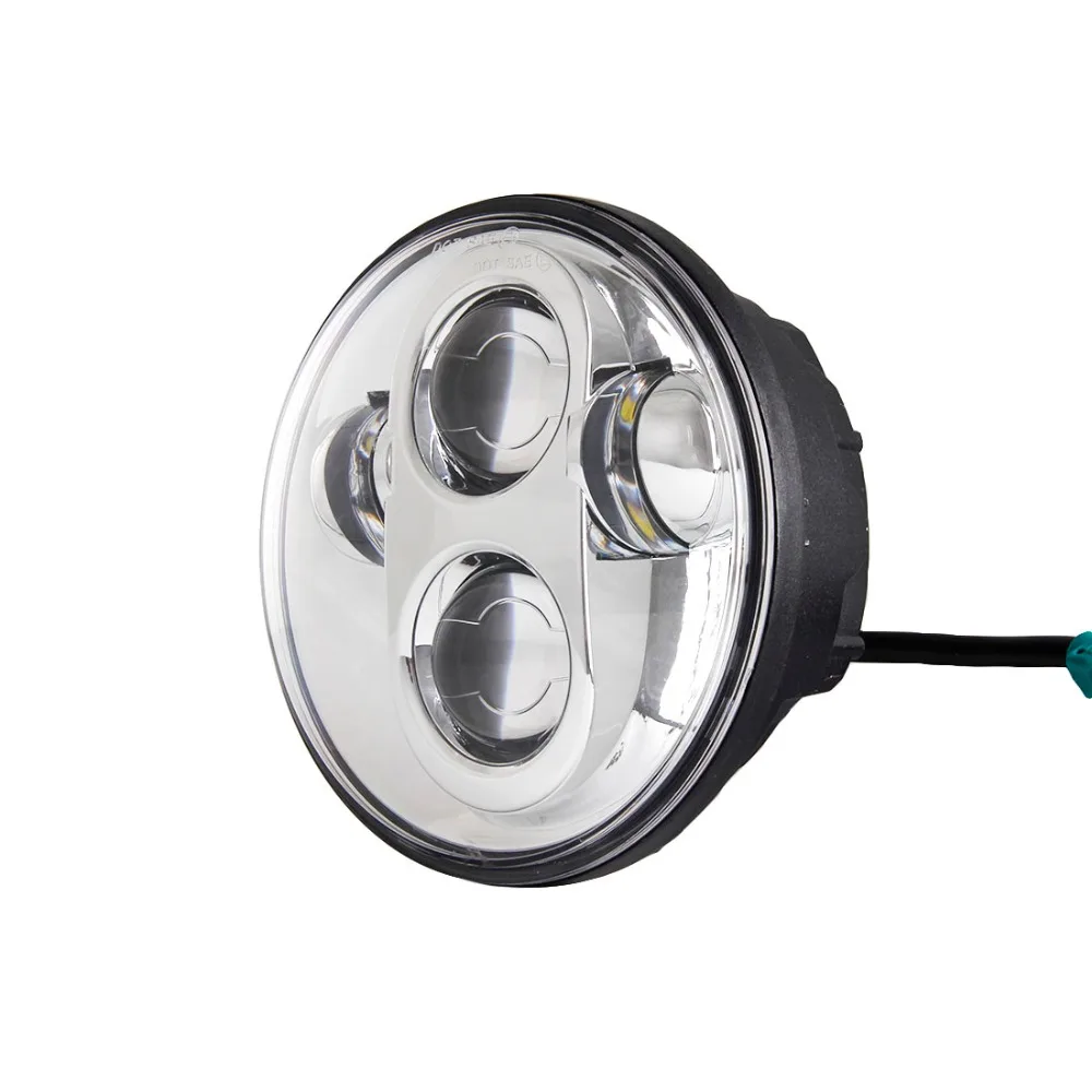 45W Chrome5-3/4 5 75 дюймовый мотопроектор светодиодный ная фара для мотоциклов |