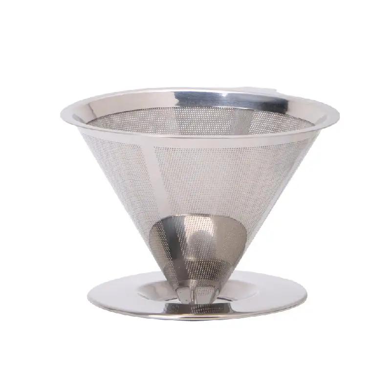 

1pcs Stainless Steel Mesh Coffee Filter Paperless Pour Over Cone Dripper Reusable for kitchen accessories