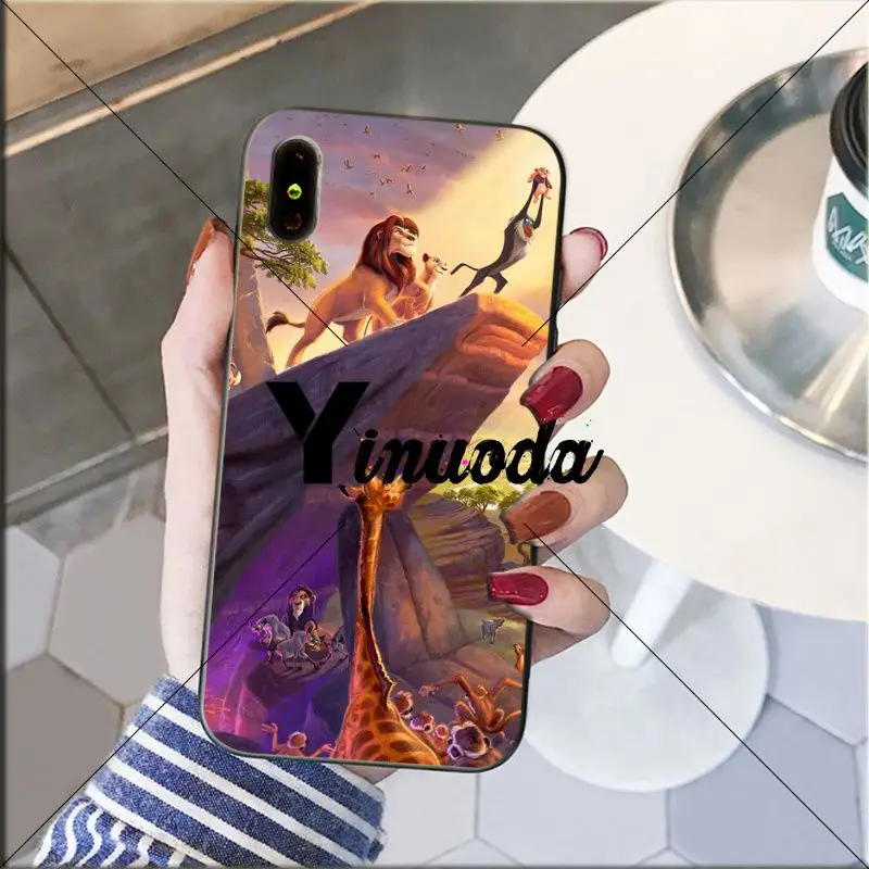 Yinuoda The Lion King Soft Silicone black Phone Case for iPhone 8 7 6 6S Plus 5 5S SE XR X XS MAX Coque Shell | Мобильные телефоны