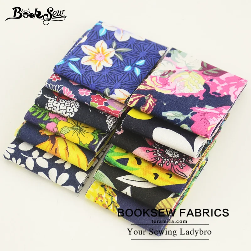 Booksew Cotton Poplin Fabric 12 Pcs/lot 5CMx50CM Jelly Rolls Strips Black And Blue Sewing Tissue Quilting Patchwork Craft Doll|cotton poplin