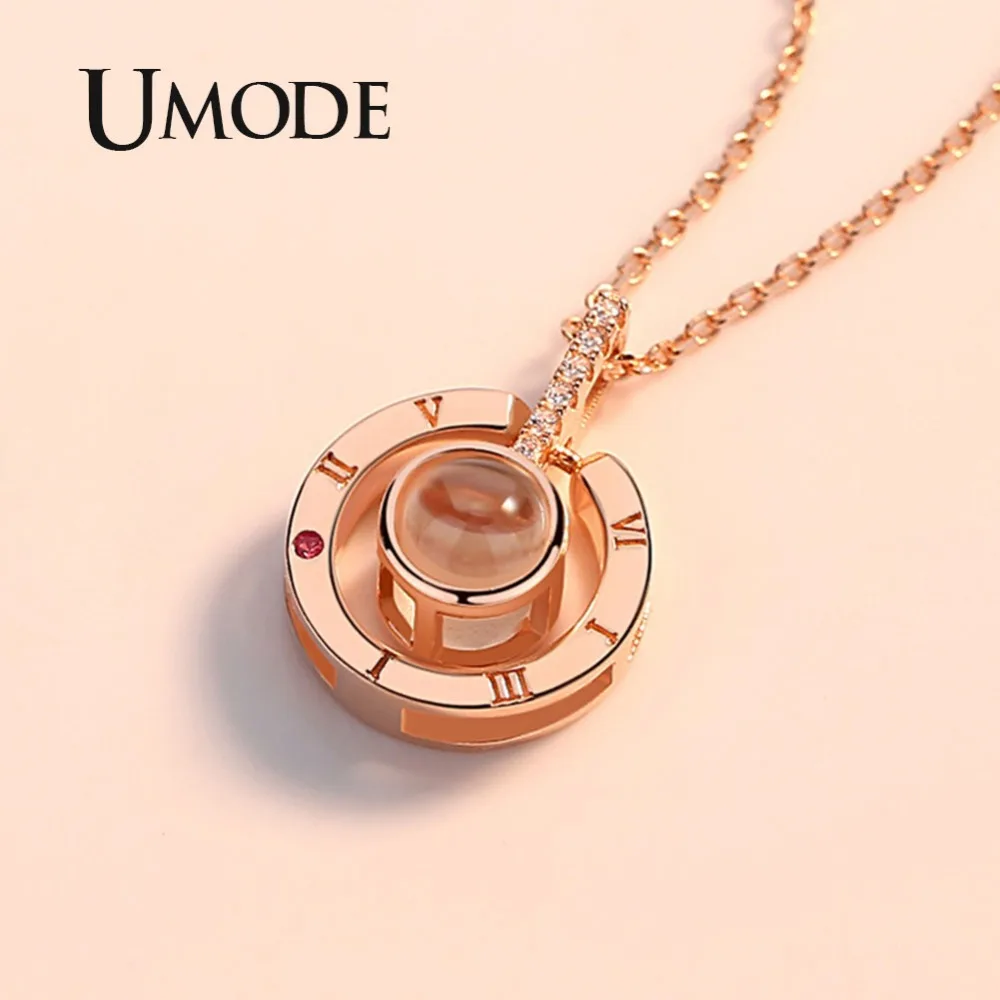 Ожерелье с надписью I Love You Initial UMODE 100 языков подарки для женщин друзей ювелирные
