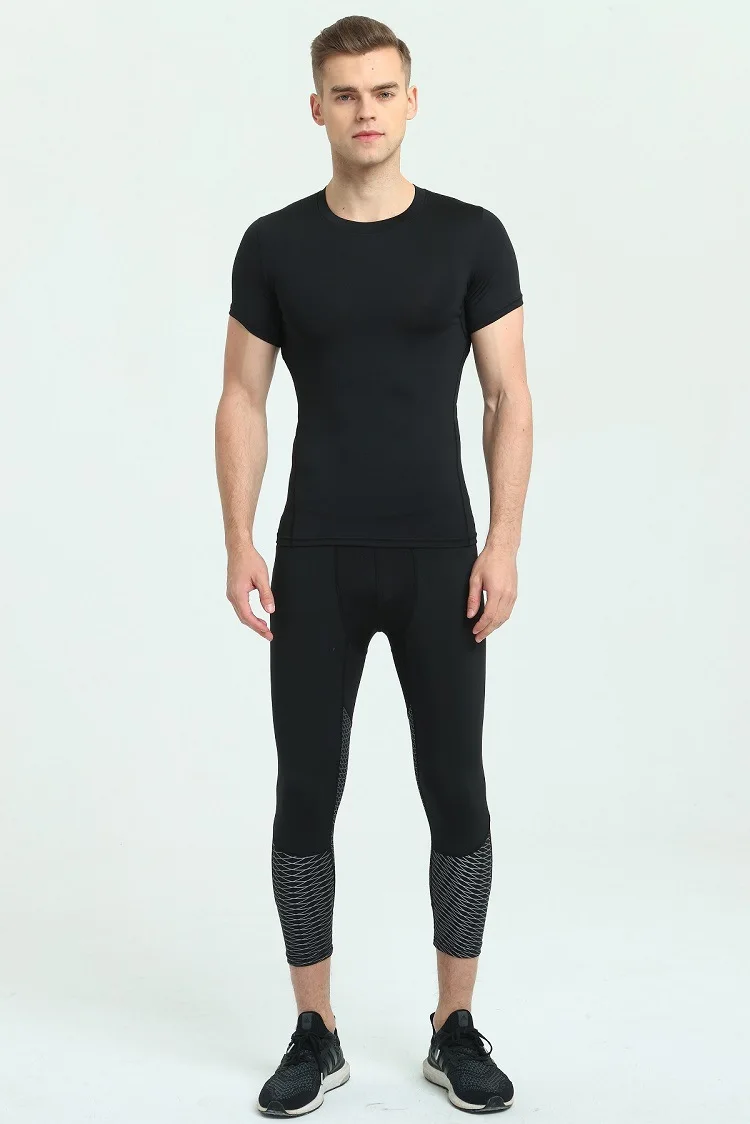 Высококачественные Компрессионные Мужские спортивные костюмы быстросохнущие