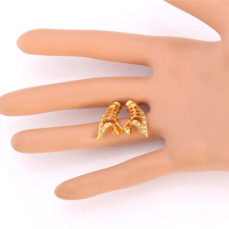 Новинка желтые и золотые серьги в австрийском стиле Женские Ювелирные изделия