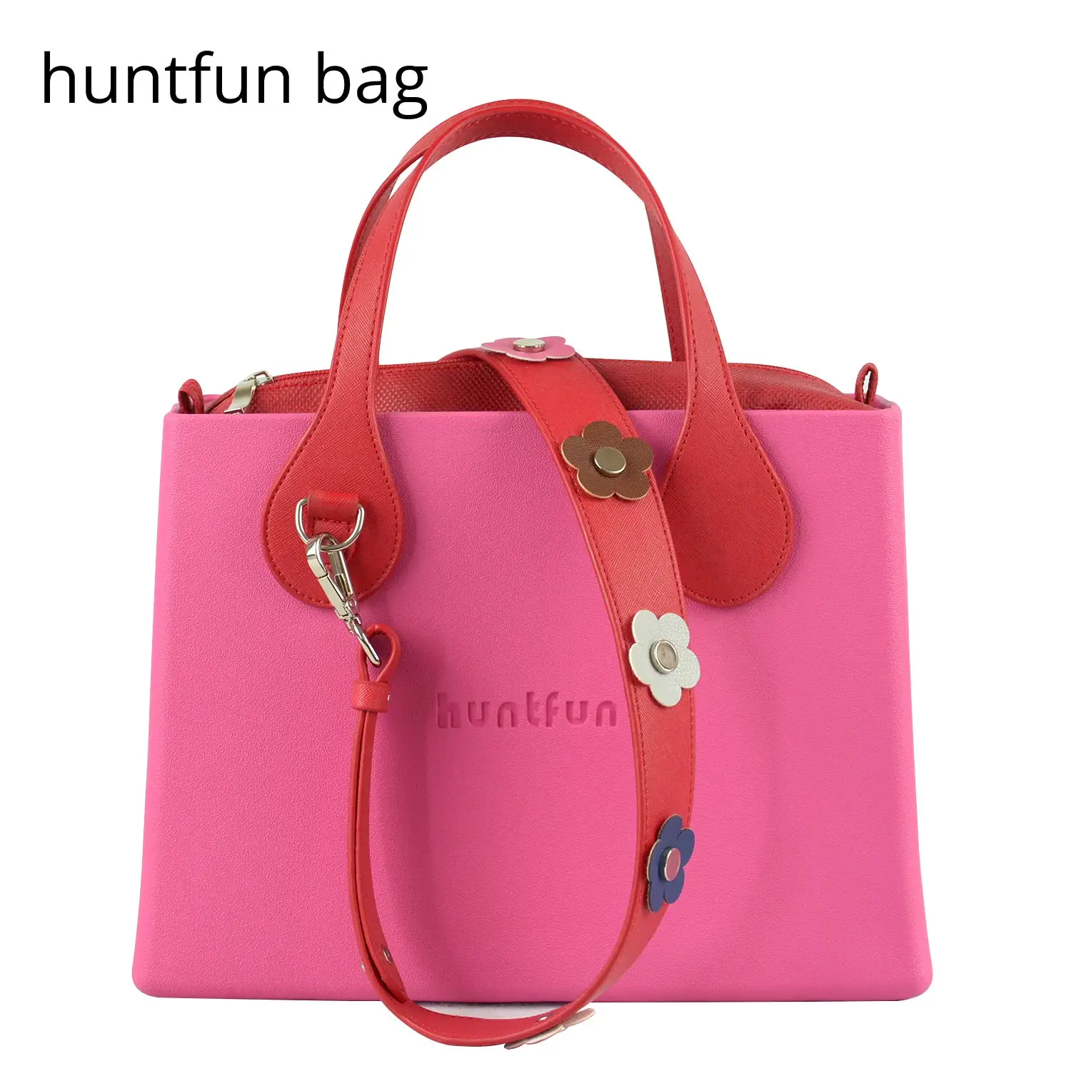 Квадратная сумка Huntfun из ЭВА с короткой плоской D образной пряжкой и заклепками