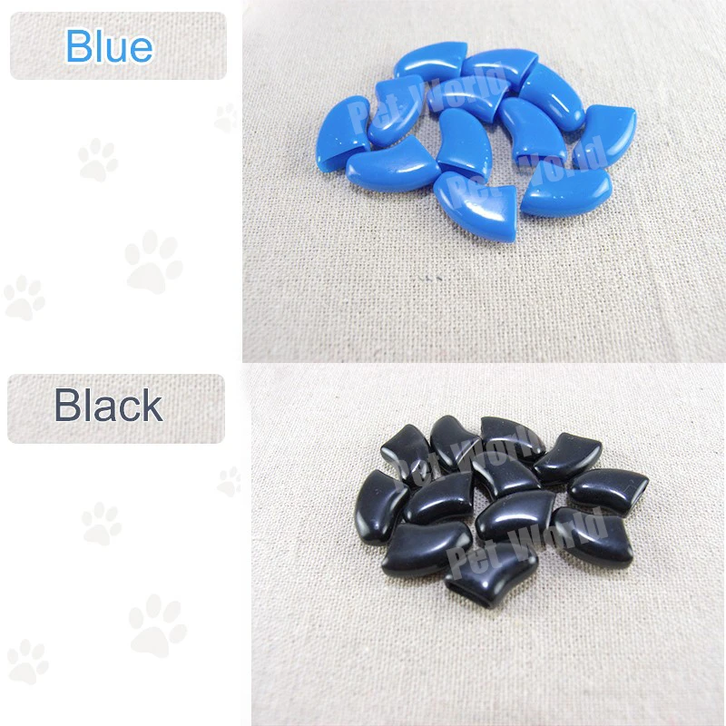 100 шт./лот наборы ногтей для собак колпачки Колпачки лап когтей домашних животных