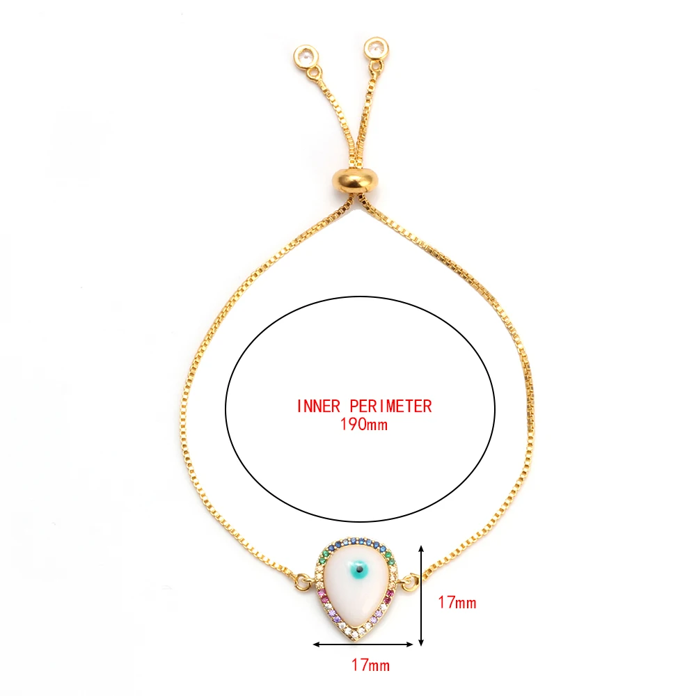 Браслет от сглаза цепочка цвета розового золота и серебра Шарм-браслет с