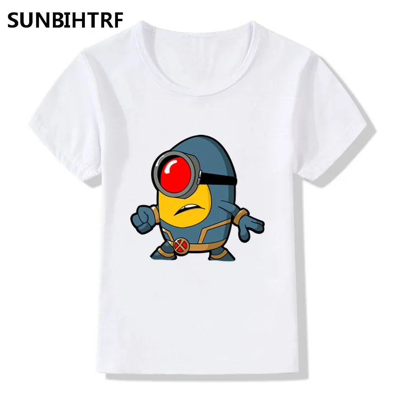 Забавная крутая футболка с принтом Капитан Миньон для больших мальчиков и