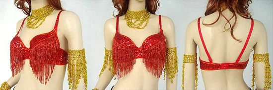 Бюстгальтер для танца живота костюм Марди Грас расшитый бисером с блестками 10