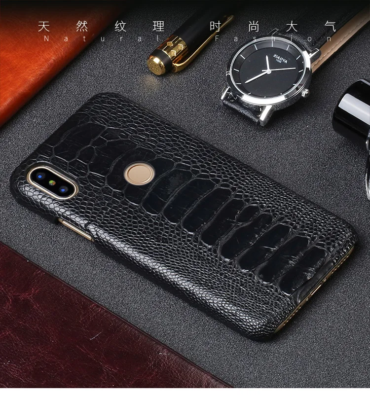 Из натуральной страусиной кожи ног чехол для телефона для Xiaomi mi 6 8 A1 A2 Lite Max 2 mi x2S Примечание 5 случай для Redmi Примечание 4 4X5 5A плюс Чехол