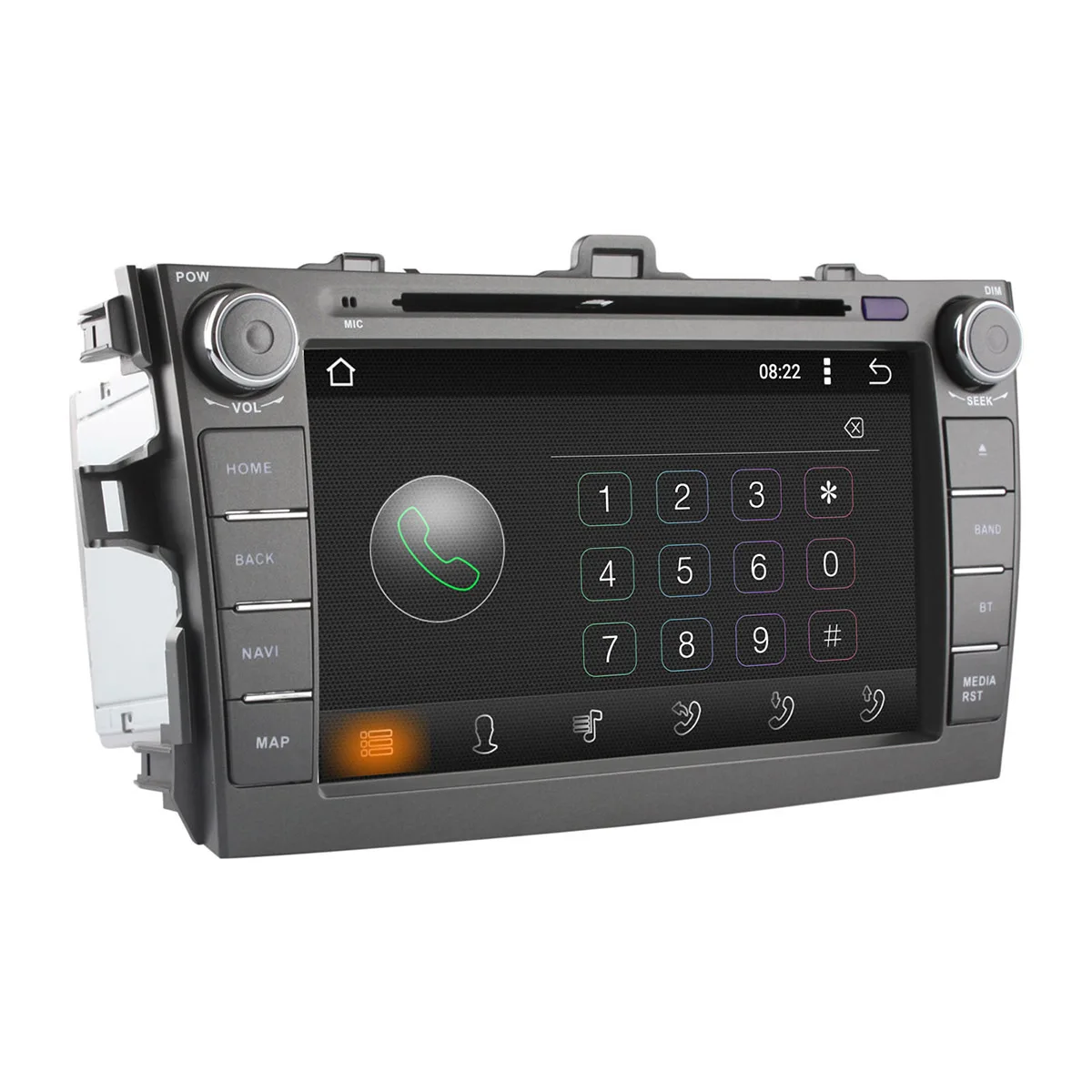 2G ram Android 5 1 четырехъядерный 1024*600 автомобильный DVD для 2007-2011 Toyota Corolla Кассетный