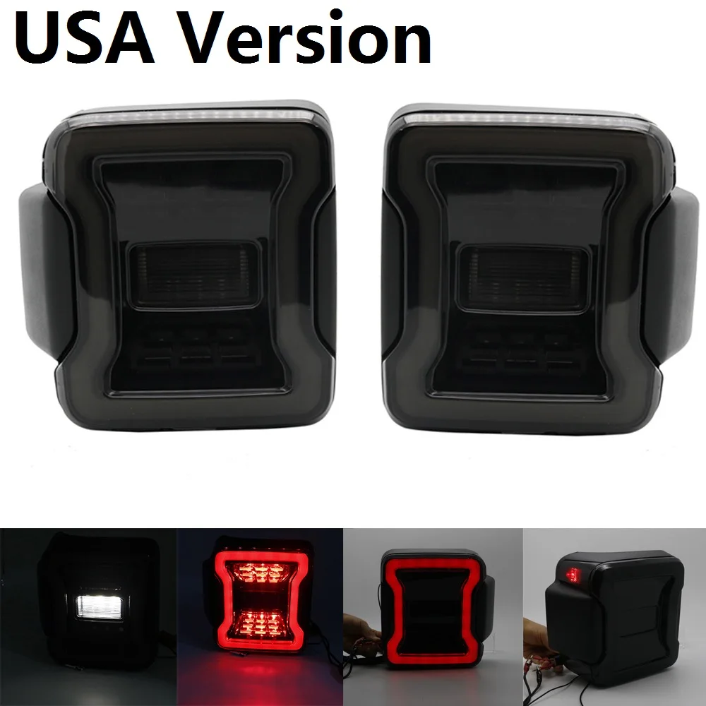 Новинка, США/Европейская версия, светодиодный задний фонарь для Jeep Wrangler JL, Автомобильный задний светильник, серия задних фонарей, тормозной задний светильник