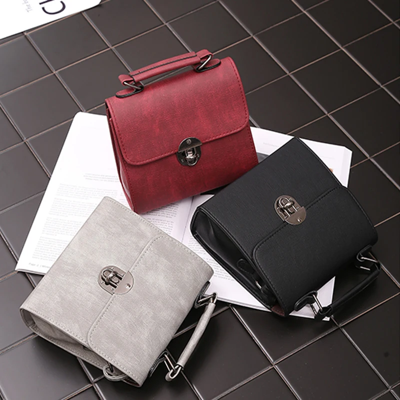 New Female Solid Portable Bags Women PU Leather Bag Woman Shoulder Lady Flap Bolsa Ladies Handbags Vintage BS984 | Багаж и сумки