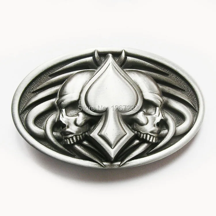 Оригинальные новые джинсы друг Винтаж тату двойной череп с Ace Лопата овальная