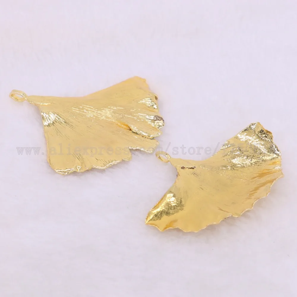 Настоящие Подвески в виде листьев гинкго черный/золотой лист для женщин
