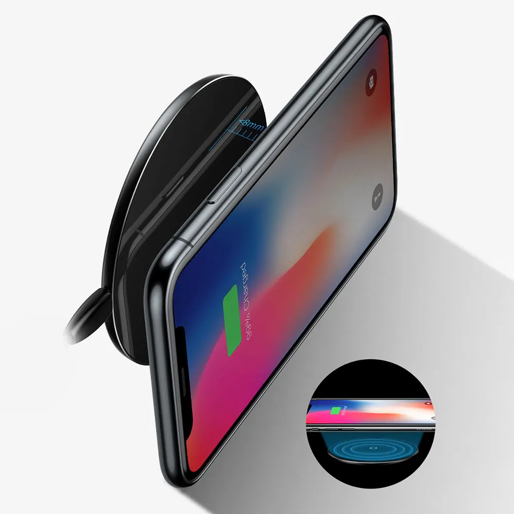 KISSCASE QI Wireless Charger For iPhone X XR XS 8 Plus Mini Fast Charging Samsung S10 Xiaomi 9 | Мобильные телефоны и