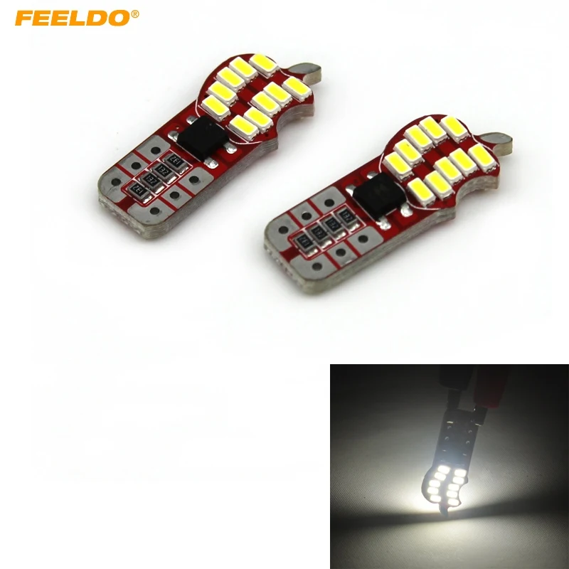 FEELDO 2 шт. Белый T10 194 3014SMD 20 светодиодов Автомобильные светодиодные лампы с