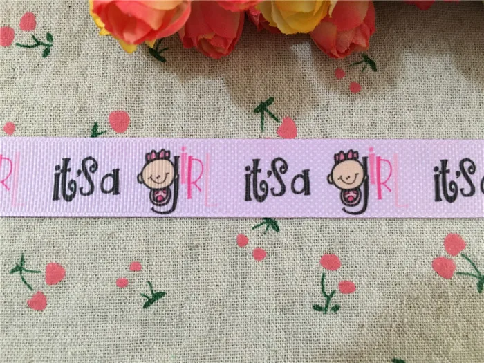 Лента Корсажная с принтом для девочек 15112872 дюйма 22 мм 10 ярдов|10 yard|printed grosgrain