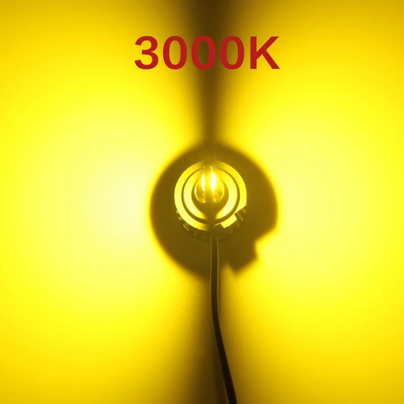 3000 К Золотой KAFOLEE 4 цвета на выбор для автомобильных фар H4 светодиодный H7 H1 H3 H11 H16 HIR2 9005 HB3 9006 HB4 H8 4300K 6500K 8000K 16000LM - Испускаемый цвет: 3000 К Золотой