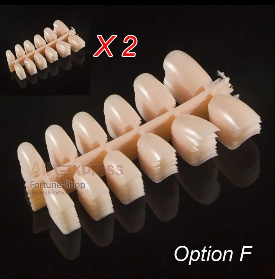 Option F 240 шт./упак., Смешанные 20 Цвета, полного покрытия, накладные ногти, короткий дизайн, накладные ногти квадратный накладные ногти акриловые Frenc накладные ногти Нейл Арта, набор - Цвет: Option F