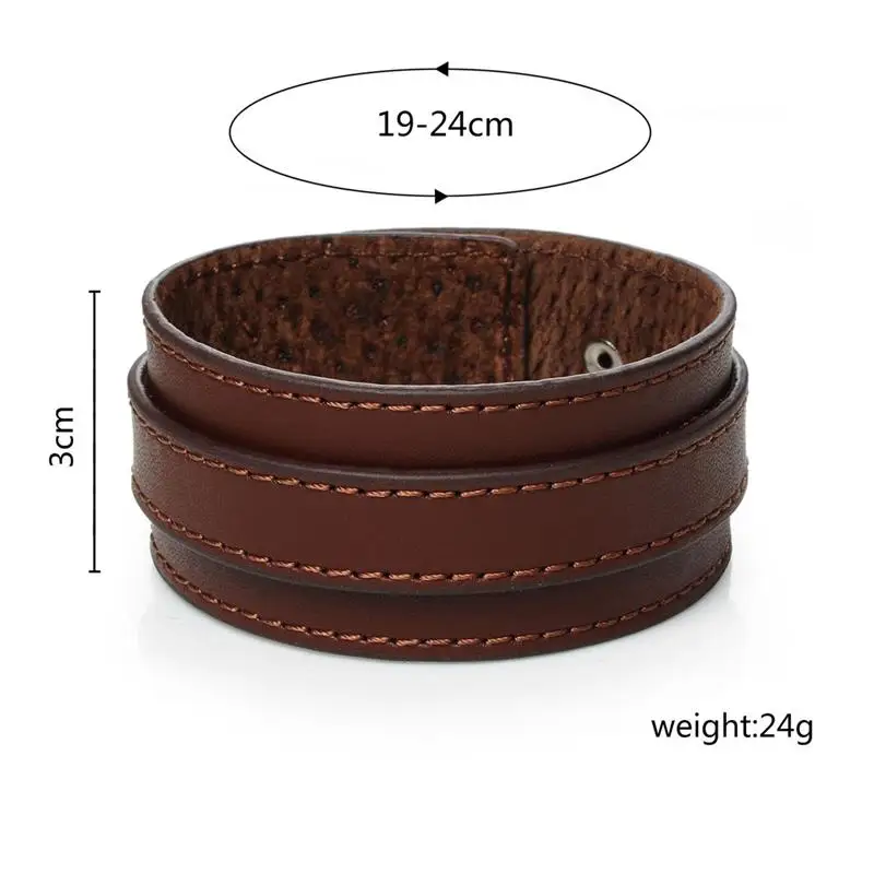 Мужские ювелирные изделия YAKAMOZ винтажный браслет из натуральной кожи Pulsera панк с