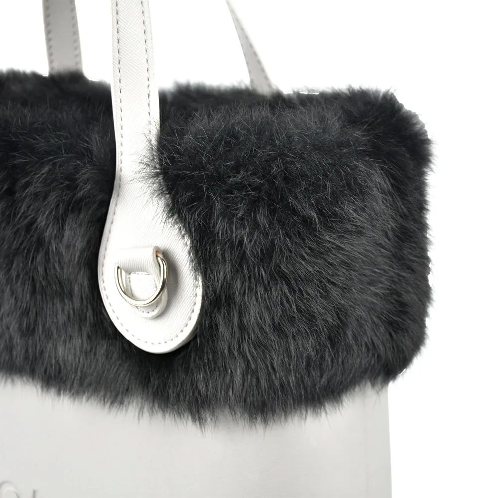 Tanqu новая женская сумка с отделкой из кроличьего меха плюшевая отделка для