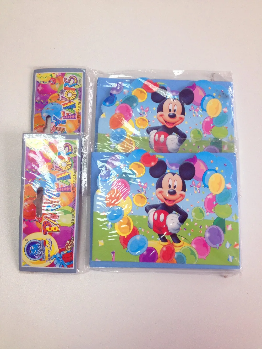 12 шт./лот товары для дня рождения Микки Мауса пригласительные открытки украшения