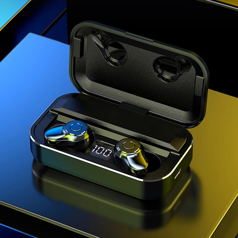 Мини TWS 5,0 Bluetooth 8D стерео наушники беспроводные наушники IPX7 водонепроницаемые наушники спортивные наушники с 3000 мАч power Bank