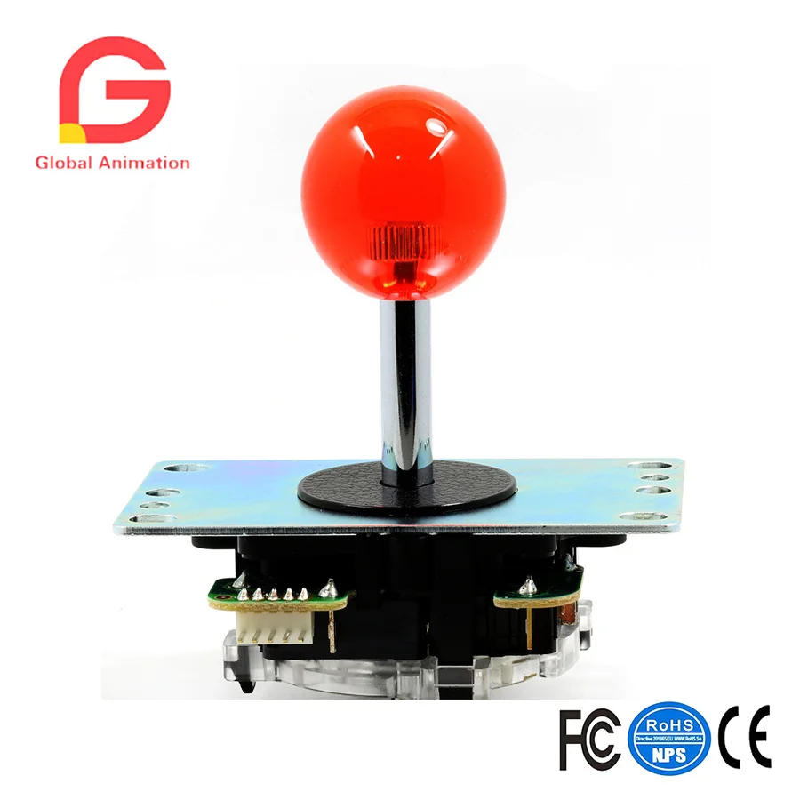 Sanwa оригинальный японский аркадный джойстик JLF TP 8YT SK прозрачный красный шар|Игры