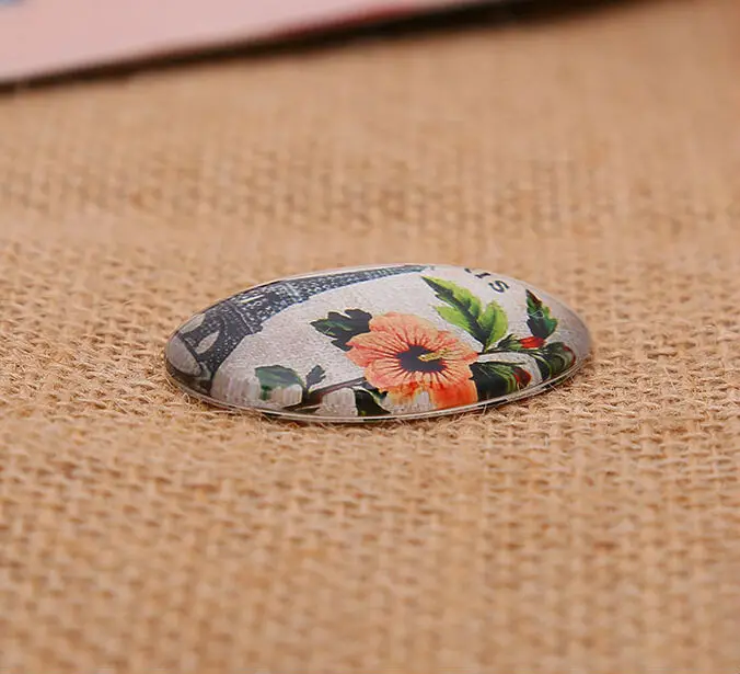 Beautiful Eiffel Tower 13x18mm/18x25mm/30x40mm Oval photo glass cabochon demo flat back Making findings