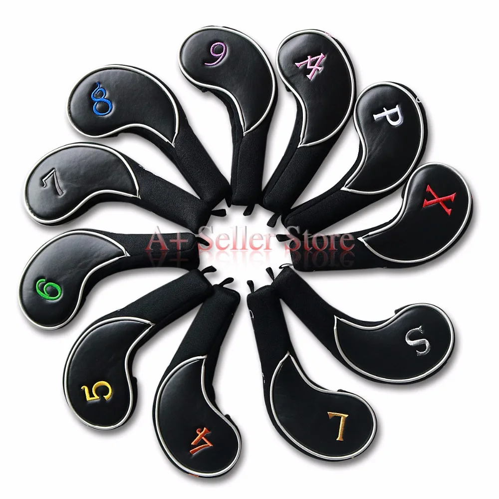 Новый черный 11 шт./компл. металлический чехол с длинной шеей для гольф клуба|cover