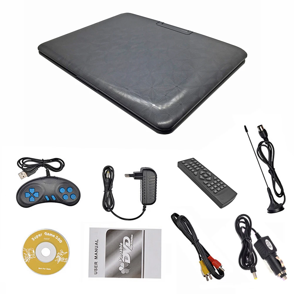 Новый 13 8 дюймовый портативный dvd плеер MP3 MP4 VDIEO игра с высоким разрешением цветной
