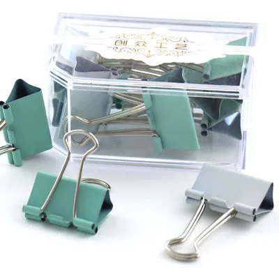 binder clip 8 pcs Маленький и свежий светлый цвет 75 мм Скрепка для бумаг с 32 мм Держатель билетов для большого типа ногтей канцелярские костюм - Цвет: binder clip 8 pcs