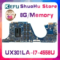 kefu for asus zenbook ux301la ux301l ux301laa ux301 i7cpu memory 8gb laptop motherboard tested 100 work original mainboard