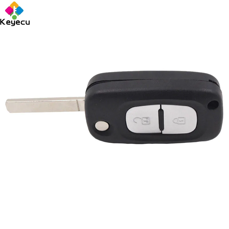 

KEYECU 5 Pieces Replacement Flip Remote Car Key - 2 Buttons 434MHz PCF7961 Chip VA2 Blade - FOB for Renault Clio 3 Kangoo Master