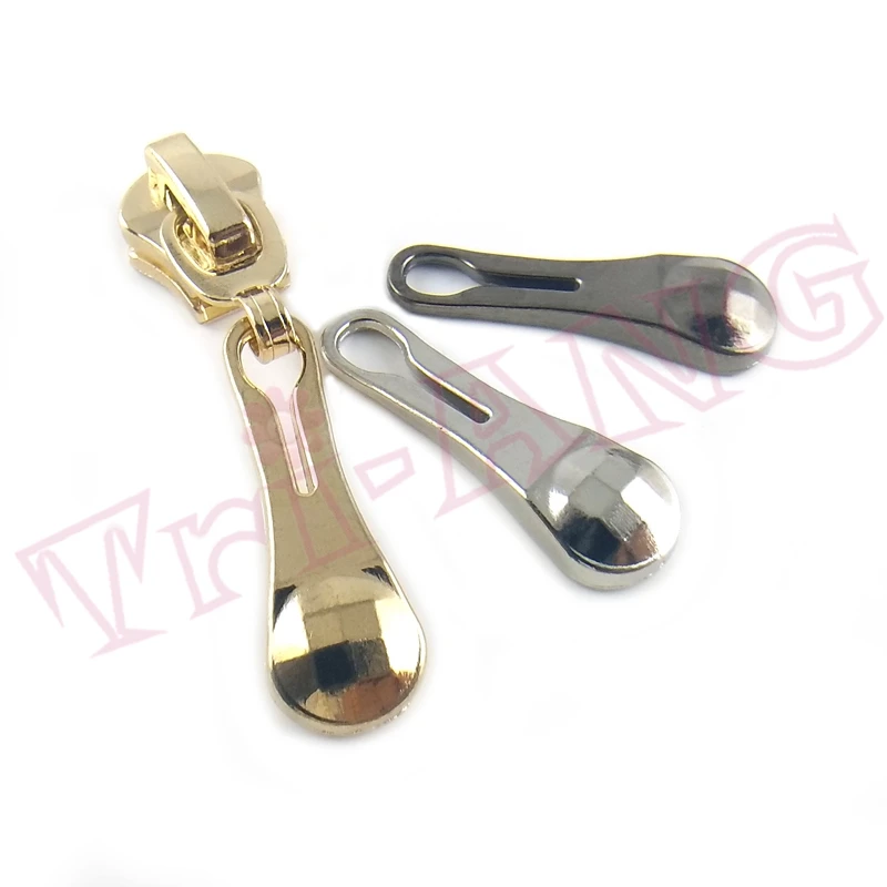 

20pcs/lot, Whole-sale 5# Ball Pendant Metal Zipper Slider with Big Pull / Small Pull Garment Accessories