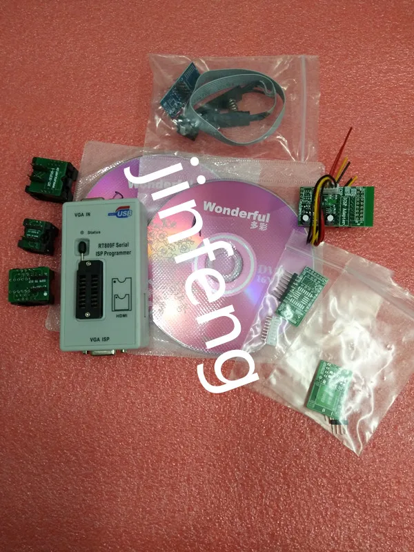 Rt809f программист + 7 Адаптеры для сим карт SOP16 SOP20 IC клип читатель материнской плате