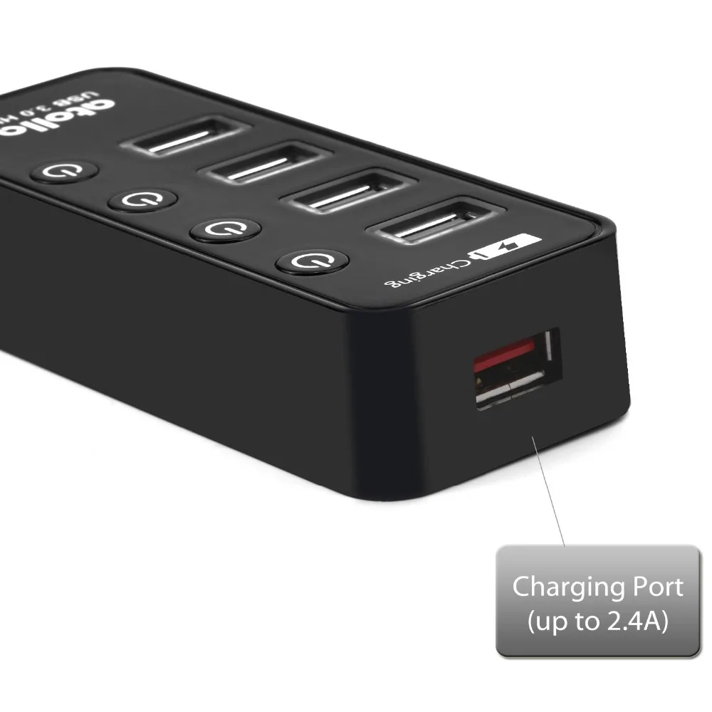 Usb концентратор atolla 4 портовый SuperSpeed USB 3 0 usb разветвитель с 1 портом для зарядки и