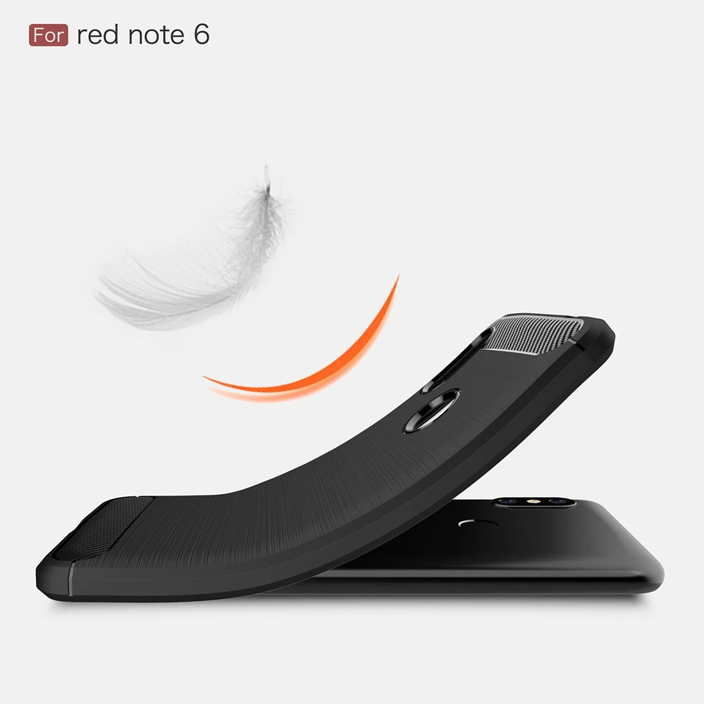 Чехол для телефона Xiaomi Redmi Note 7 силиконовый чехол из углеродного волокна Note7 6 Pro 5 6A