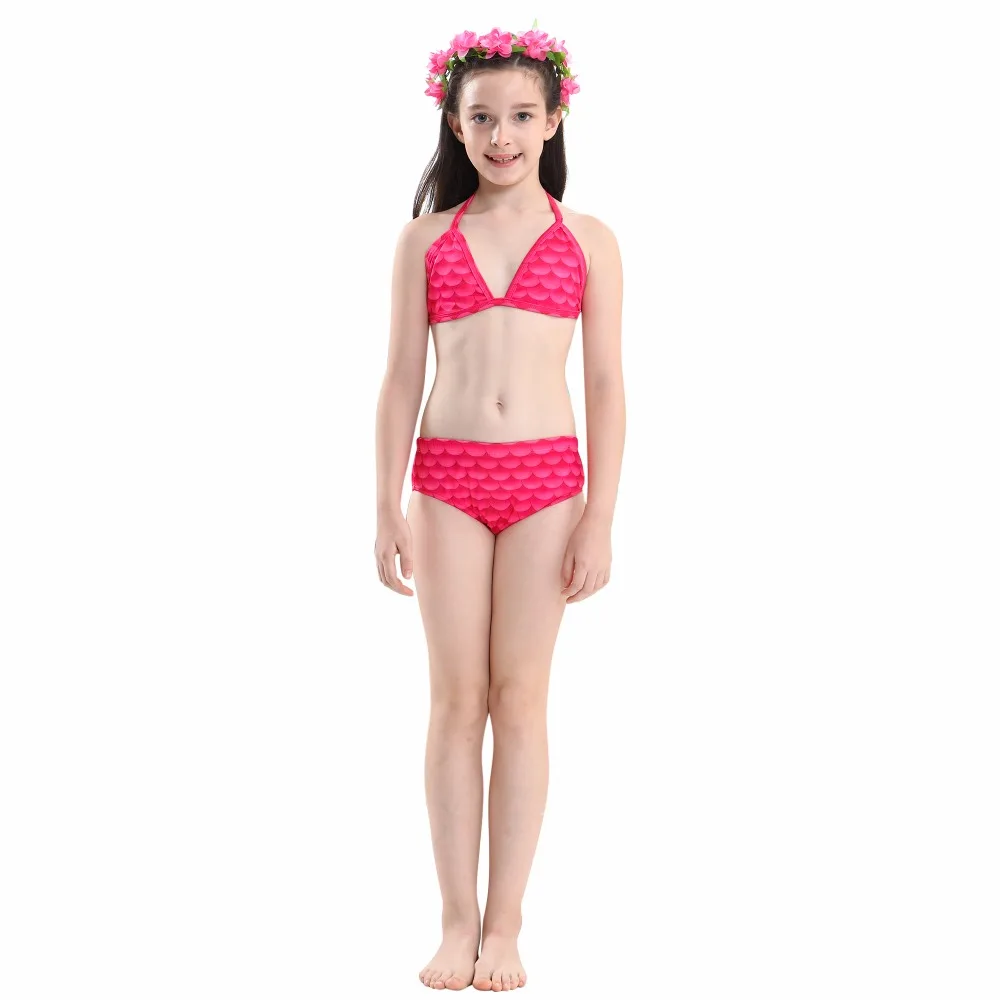 Новинка 2018! Детский купальный костюм Русалочки для девочек с черным моноластом