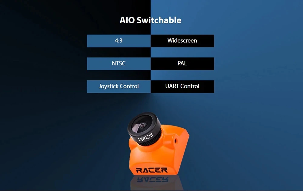 RunCam Racer 2 Super WDR CMOS 700TVL 1,8 мм/2,1 мм FPV камера-оранжевый 1,8 мм 4
