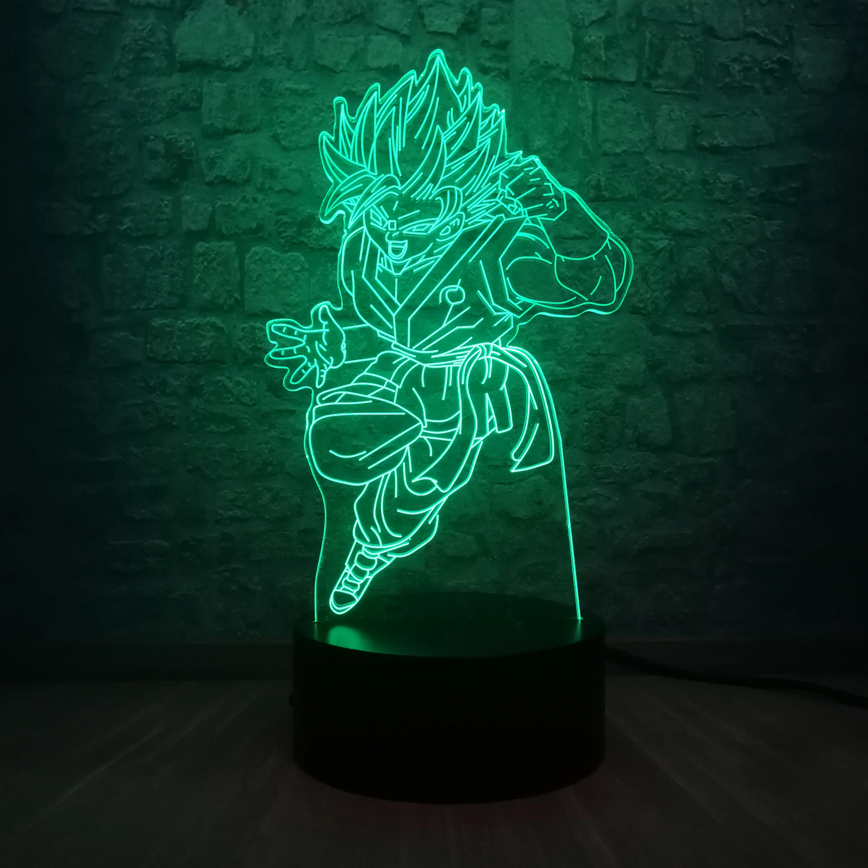 3D лампа мультфильм Dragon Ball фигурка сын Гоку Супер сайян Вегета красочные
