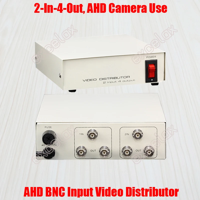 AC220V 2 в 4 выхода AHD BNC разъем видеораспределитель 2-4CH видео разветвитель для