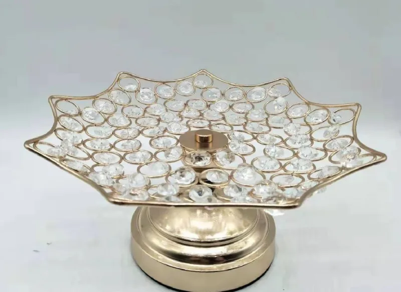 3 размера многоплодовая чаша Золотой Хрустальный фруктовый поднос для