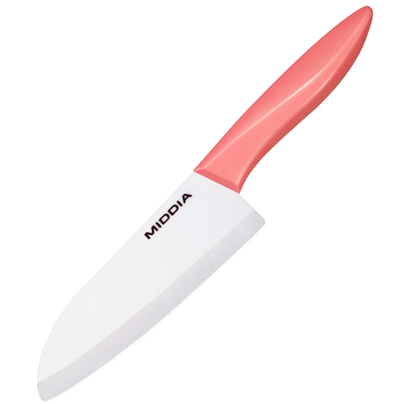 coral red Middia Новые кухонные столовые приборы 5,5 дюймов Универсальный нож с оболочкой для резки свинины овощей - Цвет: coral red