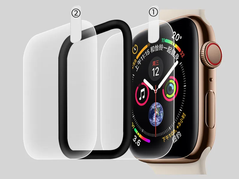Защитная пленка для iWatch 5 2 3 4 38 мм 42 мм Защитная мягкая полная Прозрачная крышка для Apple Watch 40 мм 44 мм не закаленное стекло